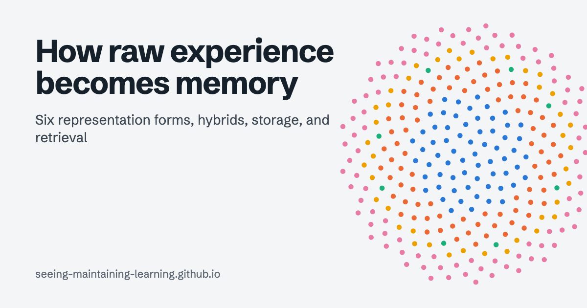 Memory formation and representation in multimodal agents